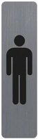 Exacompta 67169E Információs tábla, öntapadó,4,4x16,5 cm, alumíniumhatású,