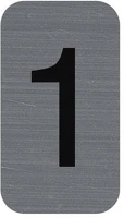 Exacompta 67181E Információs tábla, öntapadó, 2,5x4,4 cm, alumíniumhatású, 1-es kép