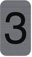 Exacompta 67183E Információs tábla, öntapadó, 2,5x4,4 cm, alumíniumhatású, 3-as kép