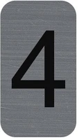 Exacompta 67184E Információs tábla, öntapadó, 2,5x4,4 cm, alumíniumhatású, 4-es kép