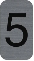 Exacompta 67185E Információs tábla, öntapadó, 2,5x4,4 cm, alumíniumhatású, 5-ös kép