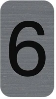 Exacompta 67186E Információs tábla, öntapadó, 2,5x4,4 cm, alumíniumhatású, 6-os kép