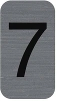 Exacompta 67187E Információs tábla, öntapadó, 2,5x4,4 cm, alumíniumhatású, 7-es kép