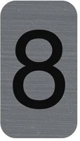 Exacompta 67188E Információs tábla, öntapadó, 2,5x4,4 cm, alumíniumhatású, 8-as kép