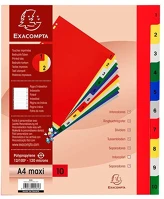 Exacompta 84E Regiszter pp  a/4 maxi 10 részes színes kép