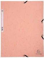 Exacompta A/4 PASZTELLKORALL Gumis mappa karton  aquarel a/4 pasztellkorall kép