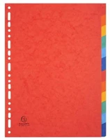 Exacompta COR_EX1412E Regiszter, karton, a4, 12 részes, színes kép