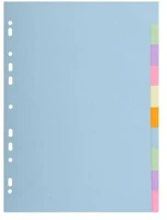 Exacompta COR_EX1610E Regiszter, karton, a4, 10 részes, pasztell színek kép