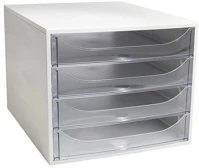 Exacompta COR_EX228323D Irattároló, műanyag, 4 fiókos,  