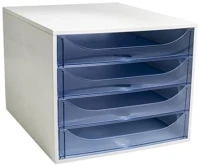 Exacompta COR_EX228610D Irattároló, műanyag, 4 fiókos,  