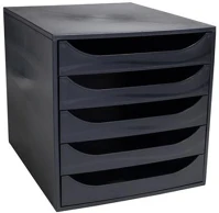 Exacompta COR_EX229014D Irattároló, műanyag, 5 fiókos,  
