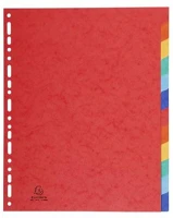 Exacompta COR_EX2412E Regiszter, karton, a4+, 12 részes, színes kép