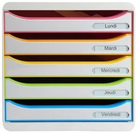 Exacompta COR_EX309913D Irattároló, műanyag, 5 fiókos,  