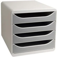 Exacompta COR_EX310041D Irattároló, műanyag, 4 fiókos,  