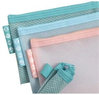 Exacompta COR_EX37120E rendszerező tasak, cipzáras, hálós, a6, exacompta 