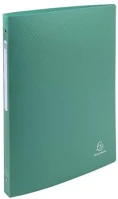 Exacompta COR_EX51183E Gyűrűs könyv, 4 gyűrű, 20 mm, a4, pp, címkével, sötétzöld kép