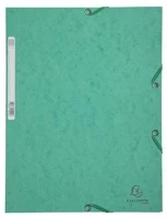 Exacompta COR_EX55503E Gumis mappa, prespán, a4, zöld kép