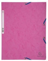 Exacompta COR_EX55520E Gumis mappa, prespán, a4, rózsaszín kép