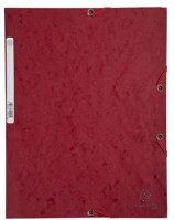 Exacompta COR_EX55525E Gumis mappa, prespán, a4, cseresznye kép