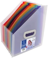Exacompta COR_EX55598E Harmonika iratpapucs, 265x325 mm, pp, 12 rekeszes, színes kép