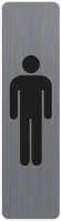 Exacompta COR_EX67169E Információs tábla, öntapadó,4,4x16,5 cm, alumíniumhatású, 