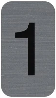 Exacompta COR_EX67181E Információs tábla, öntapadó, 2,5x4,4 cm, alumíniumhatású, 1-es kép