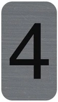 Exacompta COR_EX67184E Információs tábla, öntapadó, 2,5x4,4 cm, alumíniumhatású, 4-es kép
