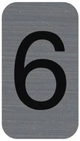 Exacompta COR_EX67186E Információs tábla, öntapadó, 2,5x4,4 cm, alumíniumhatású, 6-os kép