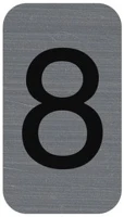 Exacompta COR_EX67188E Információs tábla, öntapadó, 2,5x4,4 cm, alumíniumhatású, 8-as kép