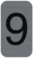 Exacompta COR_EX67189E Információs tábla, öntapadó, 2,5x4,4 cm, alumíniumhatású, 9-es kép