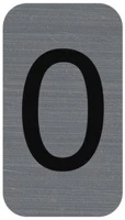 Exacompta COR_EX67190E Információs tábla, öntapadó, 2,5x4,4 cm, alumíniumhatású, 0-ás kép