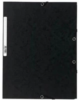 Exacompta P2110-0583 Gumis mappa karton  prespán a/4  fekete kép