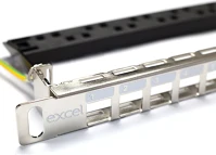 Excel 100-041 Patch panel 24-os moduláris, 0.5u, ezüst (100-041) kép