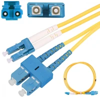 Extralink 1588 Sc/upc-lc/upc | patchcord | pvc, singlemode, duplex, g652d, 3mm, 1m kép