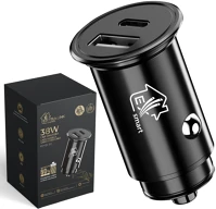 Extralink 38W, 1X Smart life car charger | 38w, 1x usb-c, 1x usb-a | black kép