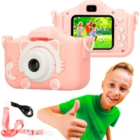 Extralink 5903148918808 Kids camera h27 dual pink kép