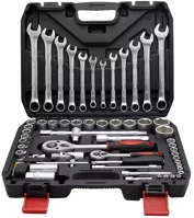 Extralink 5906692573653 Powerlink | tool set | socket wrenches, case, 61 pieces kép