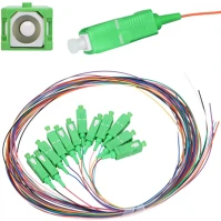Extralink 900UM, G.657A1, 1,5M, 12 PCS, 12 Sc/apc | pigtail set | single mode, 900um, g.657a1, 1,5m, 12 pcs, 12 colours kép
