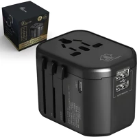 Extralink EU/UK/USA/AU/CH Smart life eu/uk/usa/au/ch travel adapter + usb-c, usb-a kép