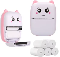 Extralink SET | EPP-001 PINK Set | epp-001 pink thermal printer + plain thermal paper 5 rolls | kép