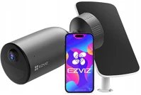 Ezviz EB3/SP-R200 eb3 kültéri akkumulátoros kamera + solar panel f szett 5w, színes kép