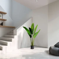 Fa 11905A Műnövény dekoráció - banánlevél  - zöld - 1,2 m kép