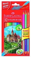 Faber-castell 07.01201 Színes ceruza  hatszögletű 12 darabos+ 3 db kétvégű ceruza kép