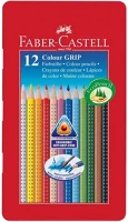 Faber-castell 07.01327 Színes ceruza  grip háromszögletű fémdobozos 12 db/készlet kép