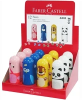 Faber-castell 07.02170 Hegyező  5835 faces egylyukú tartályos radírral vegyes minta kép