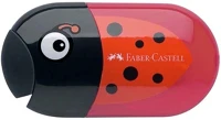 Faber-castell 07.02172 Hegyező  1835 2 lyukú tartályos radírral katicabogár minta kép