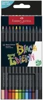 Faber-castell 07.03549 Színes ceruza  black edition fekete testű 12 darabos kép