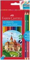 Faber-castell 12+3KLF Színes ceruza készlet hatszögletű bicolor + hegyezővel faber-castell alap kép