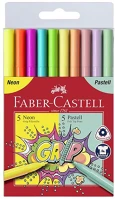 Faber-castell 155312 Filctoll  grip 10 db/készlet neon/pasztell kép
