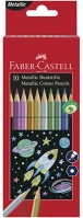 Faber-castell 201583 Színes ceruza  hexagonal hatszögletű 10 db/készlet metál színek kép